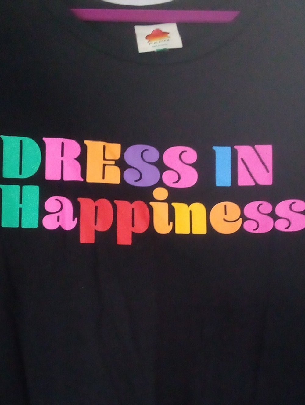 FARM RIO "Dress in Happiness" Black Tiered Dress - Picture 2 of 3